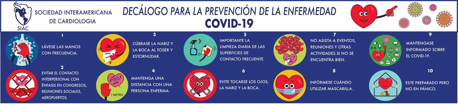 Decálogo de la sociedad interamericana de cardiologia (siac) para la prevención de la enfermedad covid-19