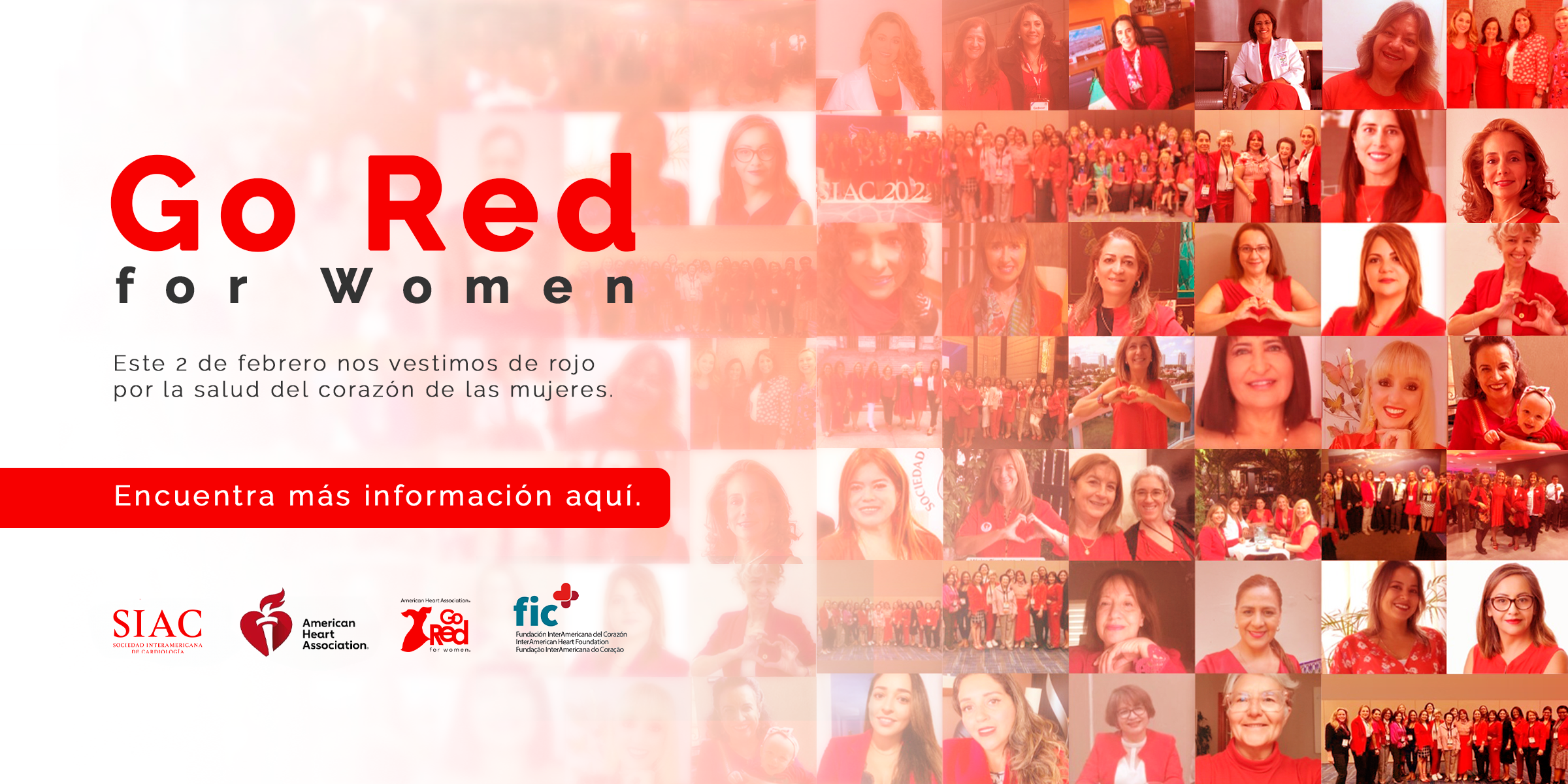Campaña Go Red for Women 2024 SIAC-AHA-IAHF